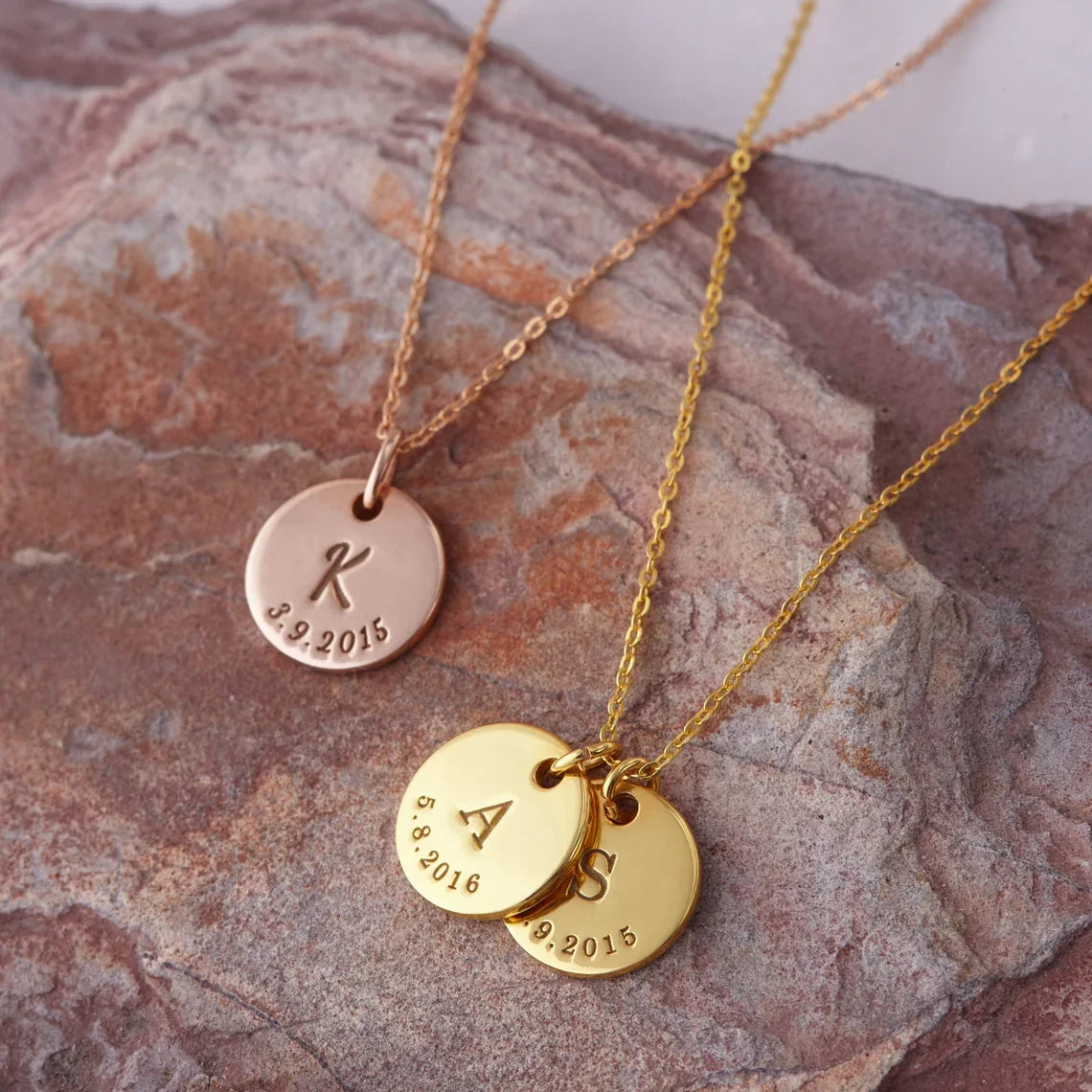 Mom Initials Necklace – Personalized Kids Names Gift