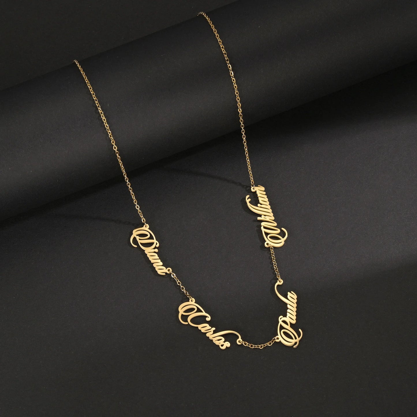 Family Name Necklace – Custom Multi-Name Pendant