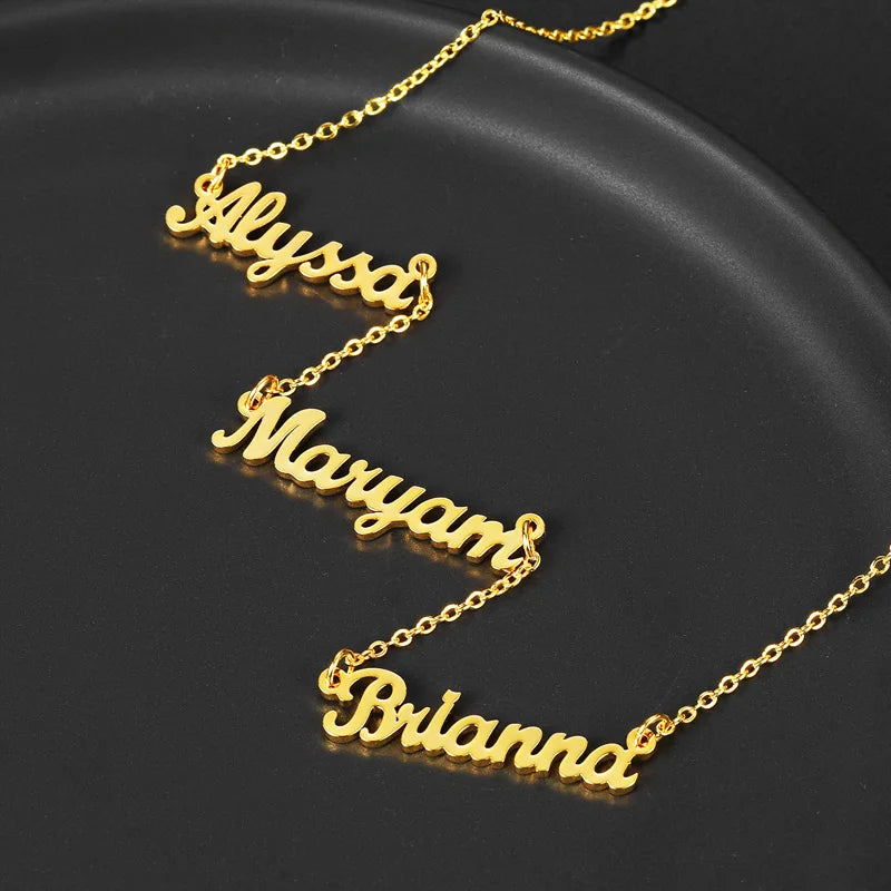 Family Name Necklace – Custom Multi-Name Pendant